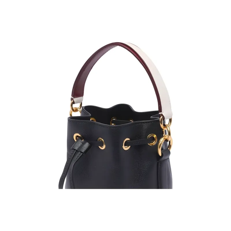 BALLY Logo Printed Drawstring Bucket Bag-4