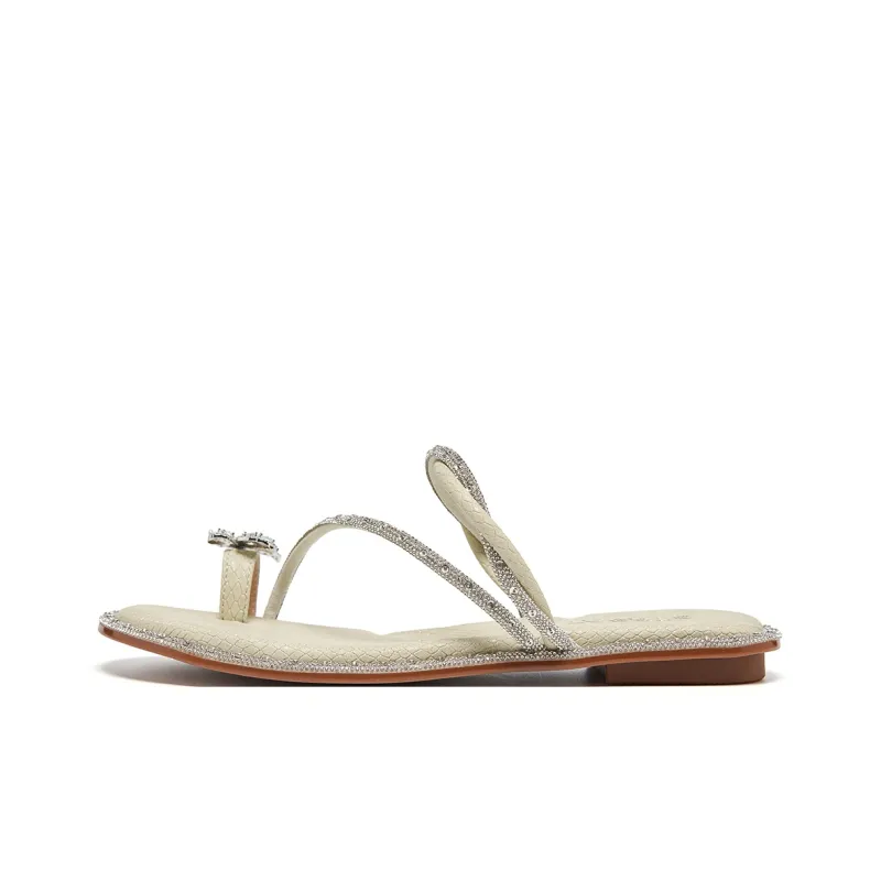 ST&SAT Rhinestone Quick Dry Antibacterial Massage Mule Sandals Women's-7