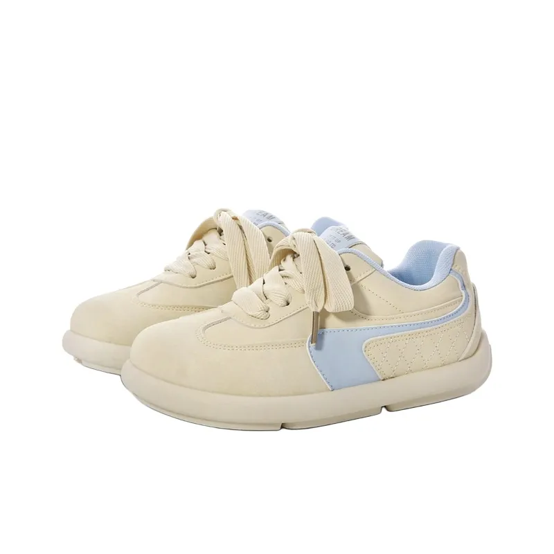 Ordifen Low Top Skateboard Shoes Women's Yellow Blue-1
