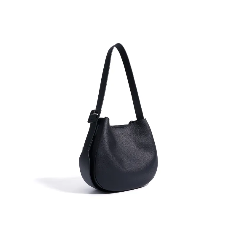 COURONNE Top Grain Cow Leather Tote Bag, Shoulder Bag Women's Black/White/Elephant Gray/Lavender-2