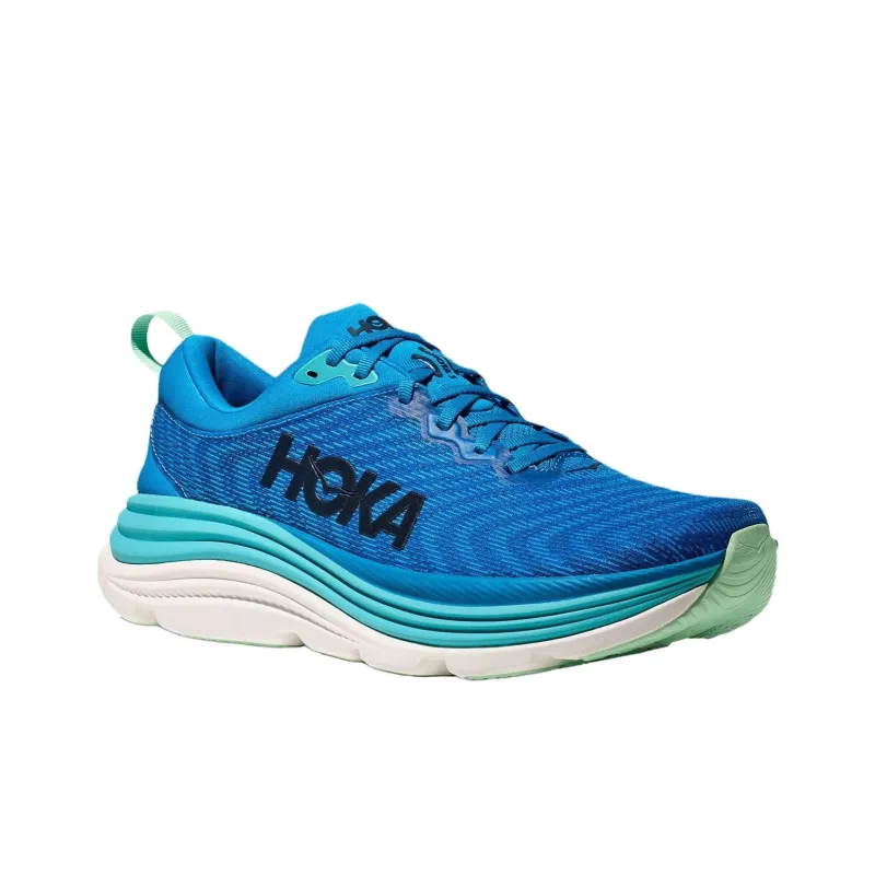 HOKA ONE ONE Gaviota 5 Anti Slip Wear Resistant Low Top Running Shoes Men's Blue-3