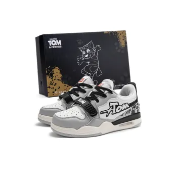 TALKING TOM Vintage Basketball Shoes Unisex Low Top Beige Orange/White/Gray Black
