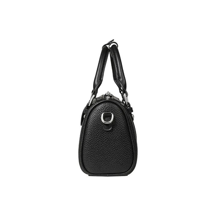Teenmix Cow Leather With Synthetic Leather Shoulder Bag, Handbag Women's Black & Ecru & Brown-2