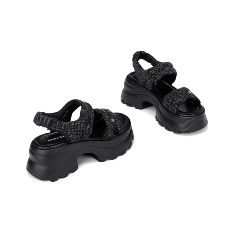 JESSICA SOPHIA One Strap Sandals 6cm Women's Silver-6
