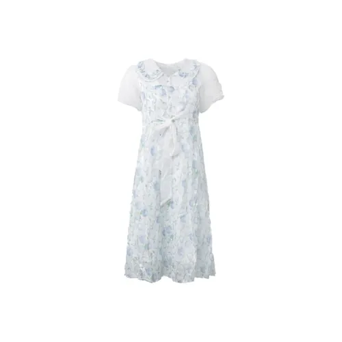 GUOZHEN Short Sleeved Dress Women's