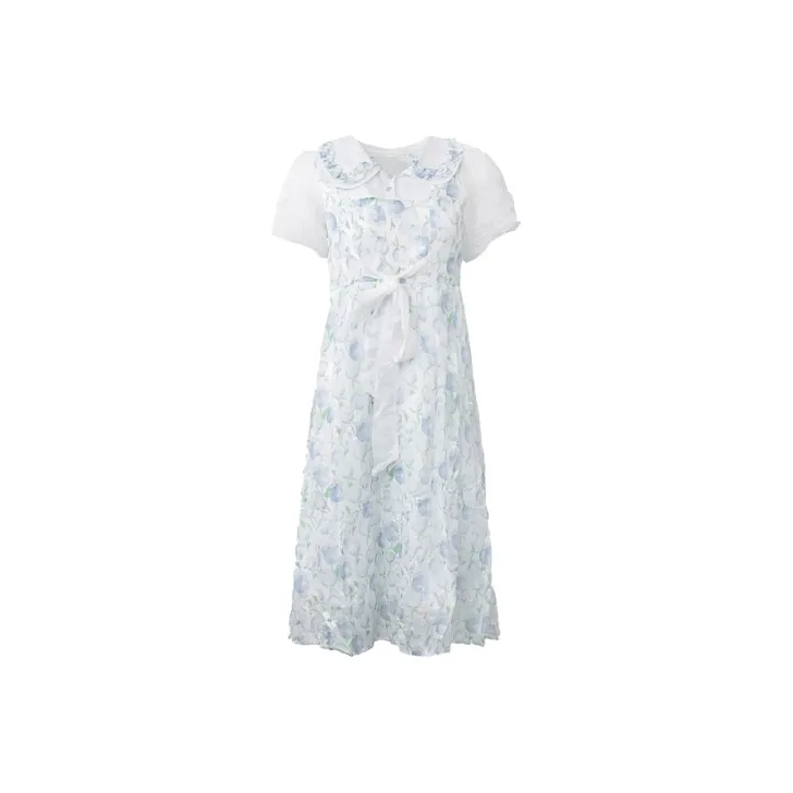 GUOZHEN Short Sleeved Dress Women's-0