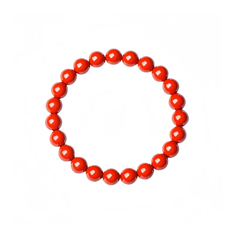 MY WORLD BEGINS AND ENDS WITH YOU Natural Cinnabar Bracelets Unisex-19