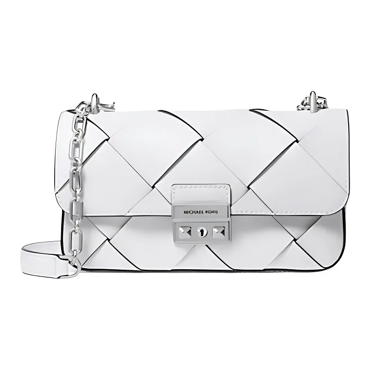 MICHAEL KORS Tribeca Leather Crossbody Bag, Shoulder Bag Regular Women's Optical White-0