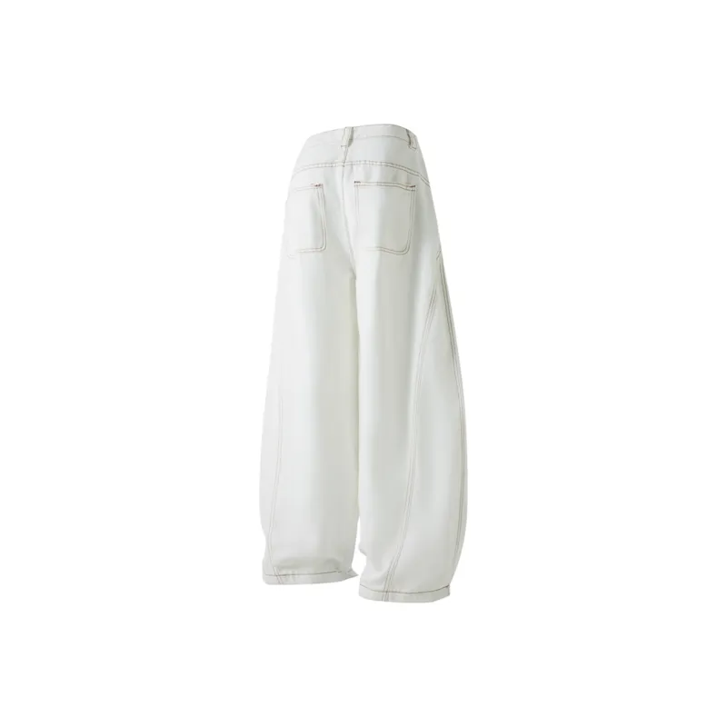 Double Dealer Jeans Unisex White-1