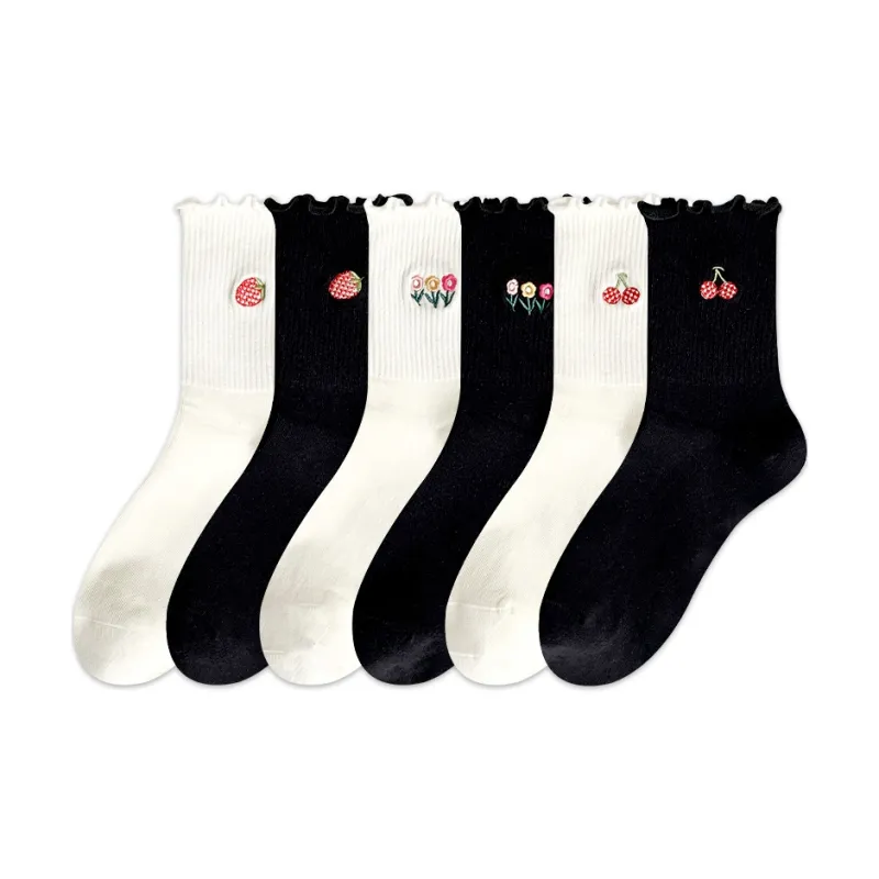 AUGUST Mid Calf Socks Women's 6 Pack-0