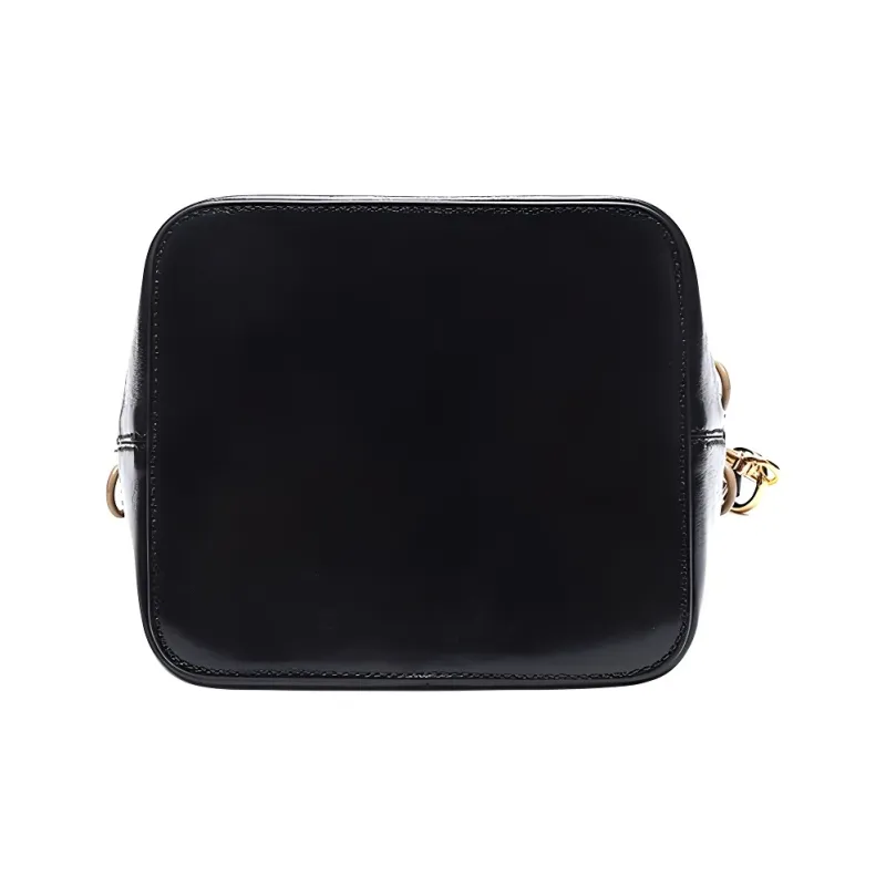 FENDI Mon Tresor Leather Shoulder Bag, Crossbody Bag, Handbag Trumpets Women's Brown Black-4
