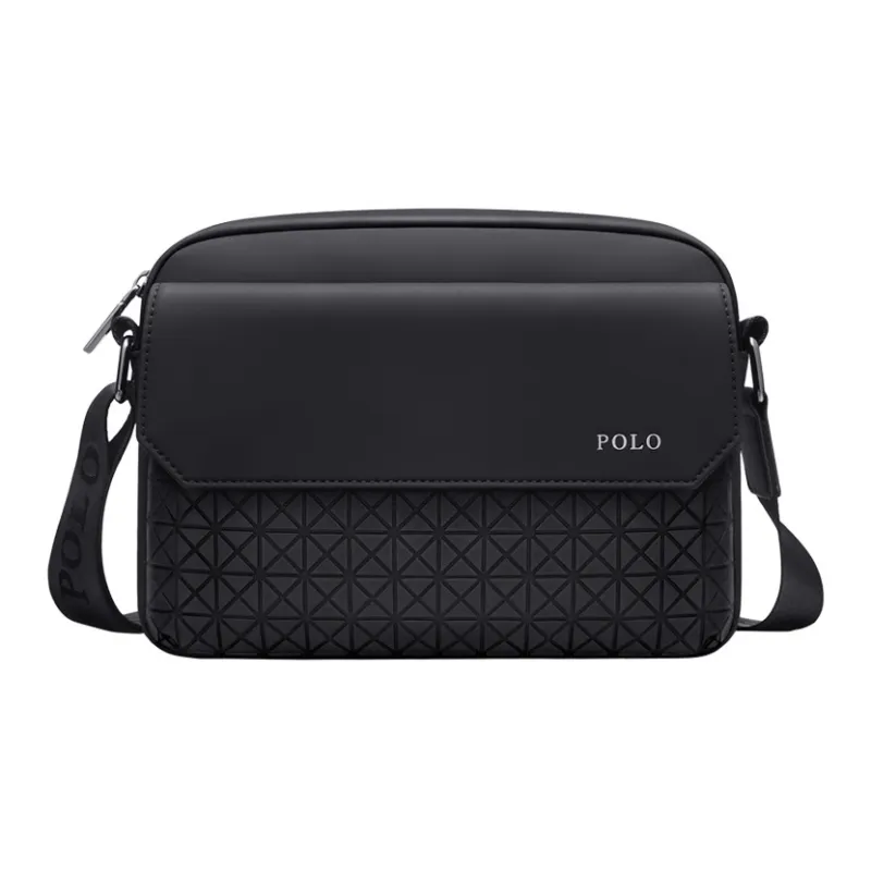 POLO Synthetic Leather Crossbody Bag, Shoulder Bag Men's Black-8