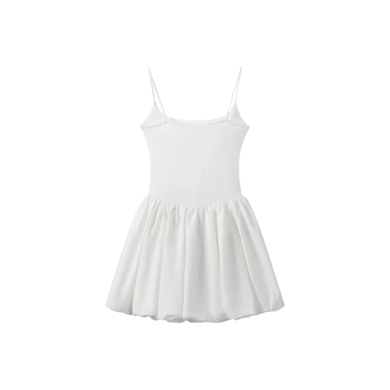 Rose Slip Dresses Women's White-1