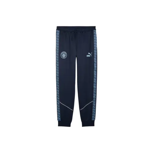 PUMA AnthemDRYCELL SS25 Manchester City Soccer Bottom Men's Dark Marine Blue/Light Blue Team