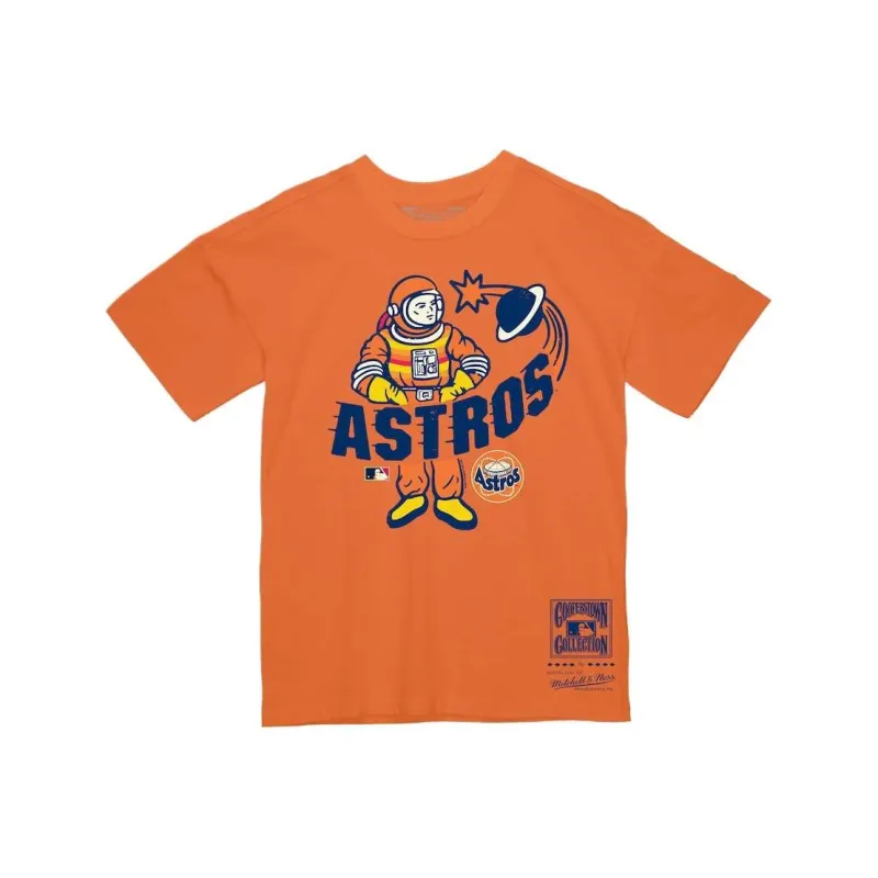 Mitchell & Ness Astro Naught T Shirt Men's Orange-0