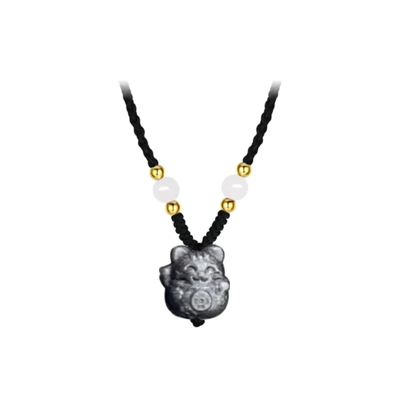 WINGSTOP Obsidian Necklaces Unisex-0