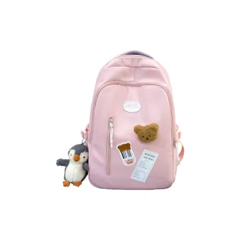 Alcohol Dragon Nylon Backpack Regular Women's Pink/Yellow/Blue/Black