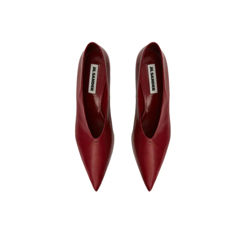 JIL SANDER Slim Heel High Heels 4cm Women's Dark Red-5