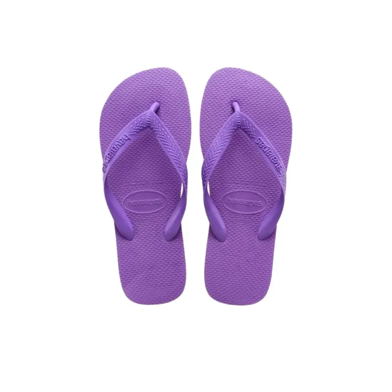 Havaianas Rubber Sole Abrasion Resistant Flip Flops Unisex Purple-3