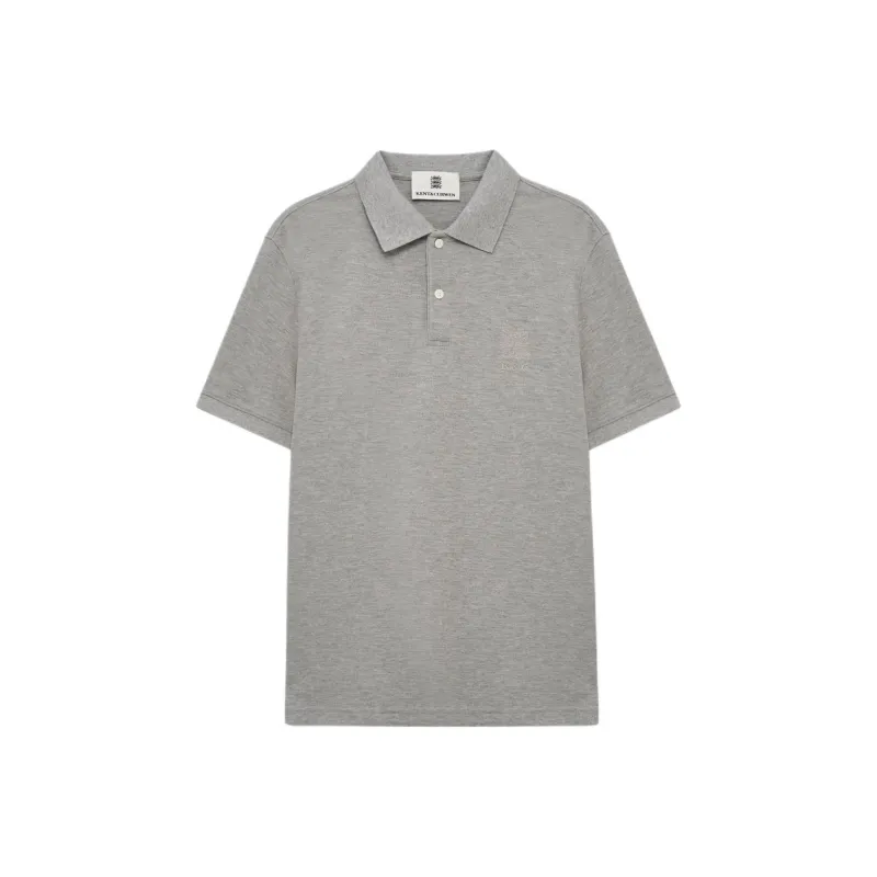 KENT&CURWEN Three Lions Embroidery 100% Cotton Shell Button Polo Shirt Unisex-6