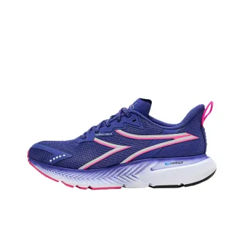 Diadora Anti Slip Wear Resistant Low Top Casual Running Shoes Women's Blue