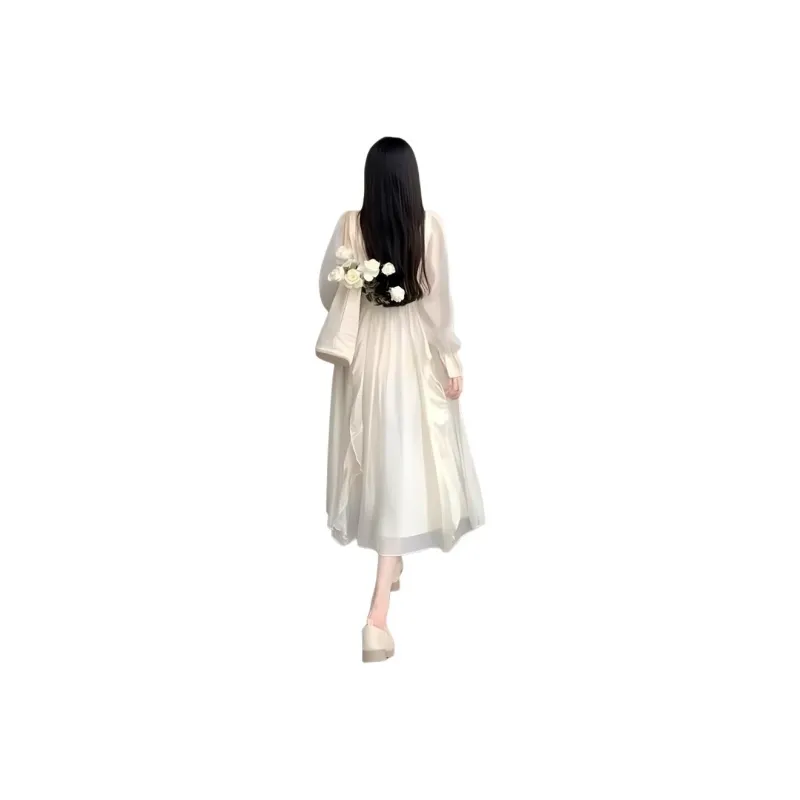GUOZHEN Long Sleeved Dress Women's-1