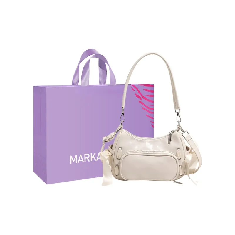 MARKANGARO PU Portable Underarm Shoulder Bag Women's Blue/Purple/Pink/Black/White-33