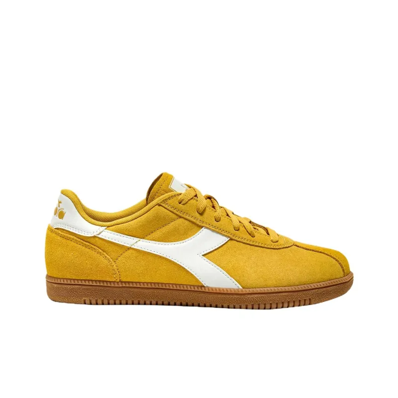 Diadora Anti Slip Wear Resistant Low Top Skateboard Shoes Men's Yellow-1