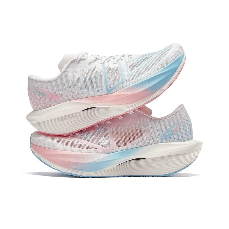PEAK UP30 4.0 Running Shoes Men Low Top White/Pink/Blue-2