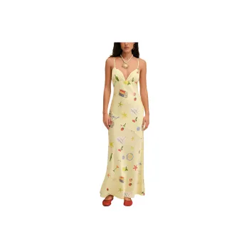 FOR LOVE & LEMONS Slip Dress Women's Yellow