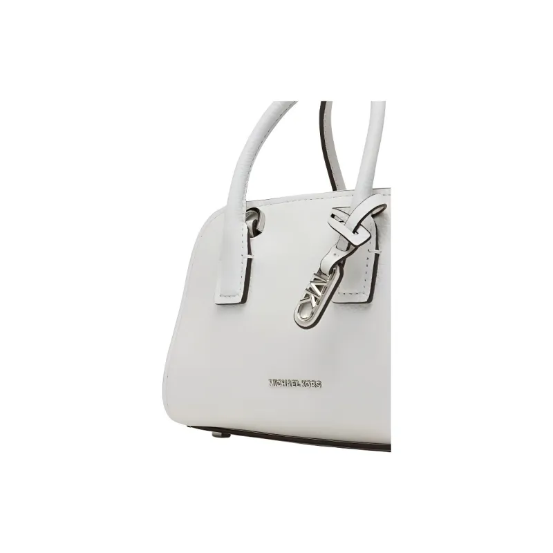 MICHAEL KORS Cow Leather Shoulder Bag, Crossbody Bag, Handbag Regular Women's Pure White-3
