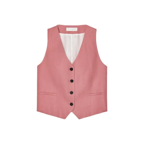 ZARA Vests Women's Burgundy