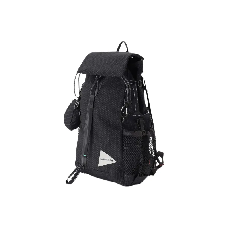And Wander Polyester Backpack Unisex Black-1