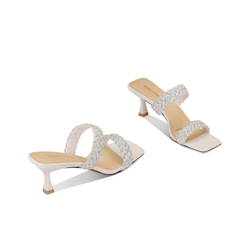 JESSICA SOPHIA Rhinestone Slip Resistant Abrasion Resistant Slide Slippers Women's-6