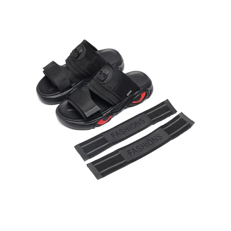 HUNU Beach Sandals Men Black-3