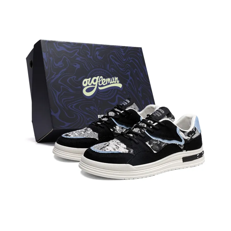 OUGLEMEN Low Top Skateboard Shoes Men's-0