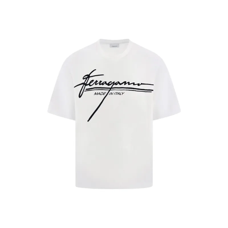 Ferragamo Logo print Cotton T shirt-0