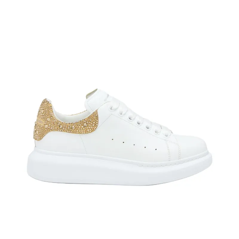 Alexander McQueen Low Top Casual Shoes Women's White Gold-1