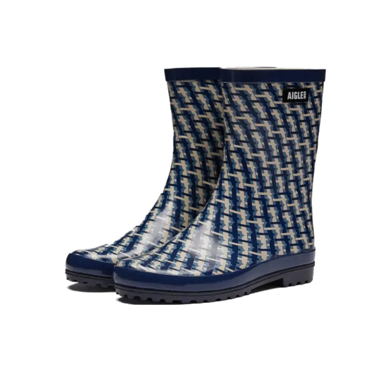AIGLE Eliosa Waterproof, Abrasion Resistant, Slip Resistant Rain Boots Women's White Blue-2
