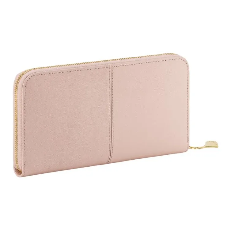 BVLGARI Goatskin Wallet Tubas Women's Pink-1