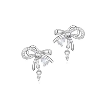 KEMLAIDA S925 Silver Stud Earrings Women's