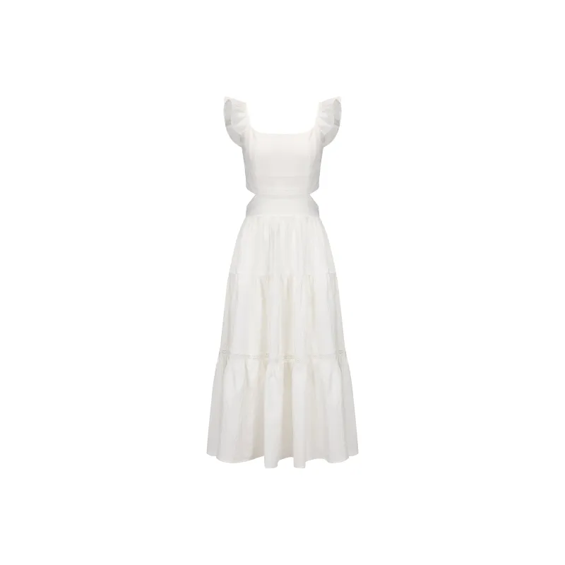 CHIWAWAMEME Slip Dresses Women's Cream White-0