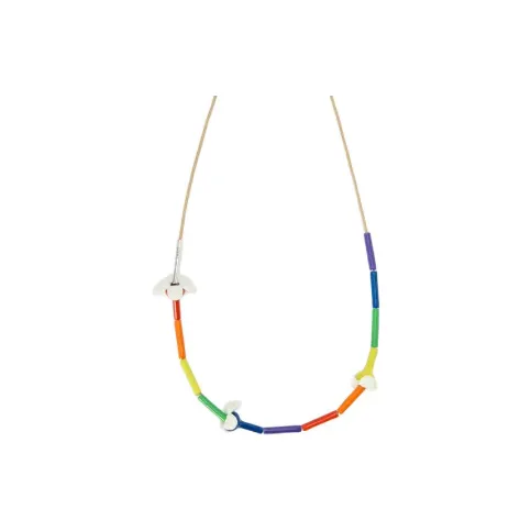 LOEWE Sterling Silver, Enamel, Cotton Necklaces Unisex Multicolor-0