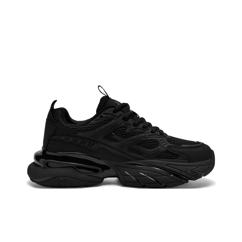 JEEP SPIRIT Darth Vader Cushioning, Abrasion Resistant, Height Increasing Low Top Chunky Sneakers Men's Graphite Black-2