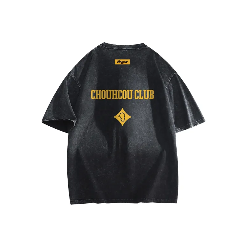 CHOUCHOUS Drop Shoulder Sleeve T Shirt Women's-0