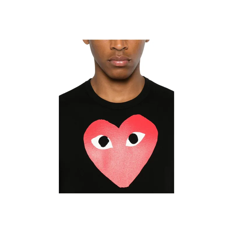 CDG Play T Shirts Men Black-5