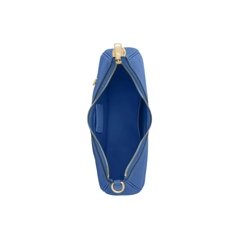 COACH Teri Pebble Leather Hobo Crossbody Bag, Shoulder Bag Tubas Women's Blue-2