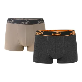PUMA Underpants Men's 2 Pack Brown/Heather Gray
