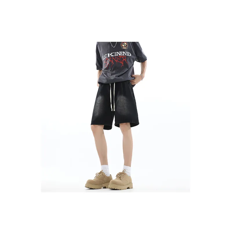 Emoji Denim Shorts Unisex-14