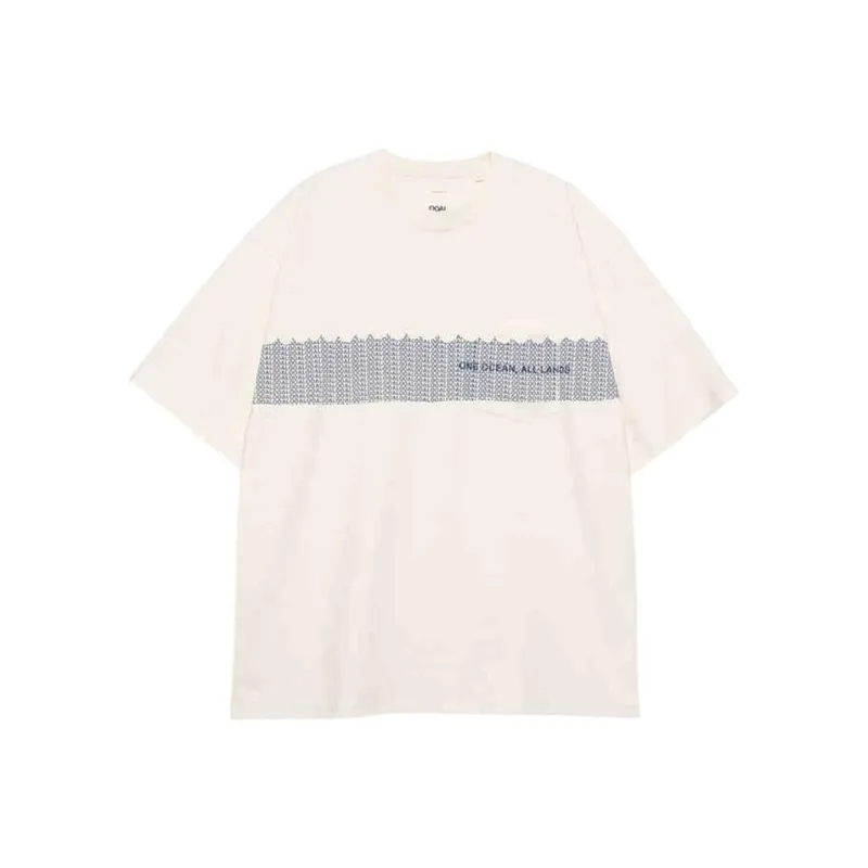 Nanamica T Shirts Unisex Ivory White Vintage Yellow-0